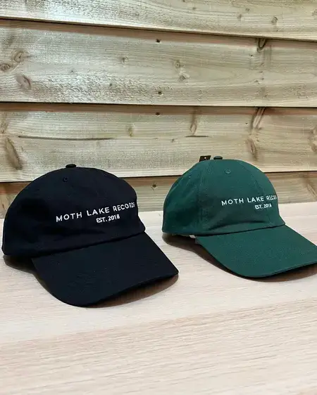 Moth Lake Records Embroidered Logo Caps